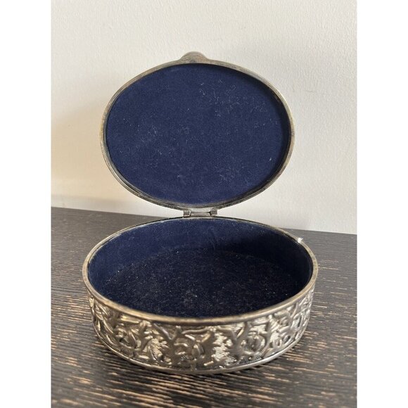 Antique Elegance Silver Trinket Jewelry Box - Picture 4 of 8